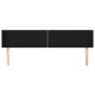 vidaXL Cabecero de tela negro 163x16x78/88 cm