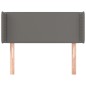 vidaXL Cabecero de cuero sintético gris 83x16x78/88 cm