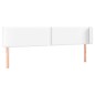 vidaXL Cabecero de cuero sintético blanco 183x16x78/88 cm