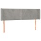vidaXL Cabecero de terciopelo gris claro 147x16x78/88 cm vidaXL Cabecero de terciopelo gris claro 147x16x78/88 cm