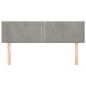 vidaXL Cabecero de terciopelo gris claro 147x16x78/88 cm vidaXL Cabecero de terciopelo gris claro 147x16x78/88 cm