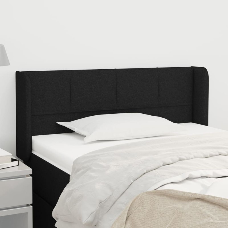 vidaXL Cabecero de tela negro 83x16x78/88 cm
