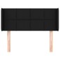 vidaXL Cabecero de tela negro 83x16x78/88 cm