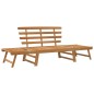 vidaXL Banco de jardín 2 en 1 190 cm madera maciza acacia vidaXL Banco de jardín 2 en 1 190 cm madera maciza acacia