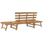 vidaXL Banco de jardín 2 en 1 190 cm madera maciza acacia vidaXL Banco de jardín 2 en 1 190 cm madera maciza acacia