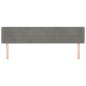 vidaXL Cabecero de terciopelo gris claro 183x16x78/88 cm