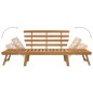 vidaXL Banco de jardín 2 en 1 190 cm madera maciza acacia vidaXL Banco de jardín 2 en 1 190 cm madera maciza acacia