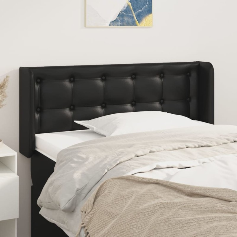 vidaXL Cabecero de cuero sintético negro 83x16x78/88 cm vidaXL Cabecero de cuero sintético negro 83x16x78/88 cm
