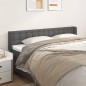 vidaXL Cabecero de cuero sintético gris 203x16x78/88 cm vidaXL Cabecero de cuero sintético gris 203x16x78/88 cm
