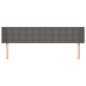 vidaXL Cabecero de cuero sintético gris 203x16x78/88 cm vidaXL Cabecero de cuero sintético gris 203x16x78/88 cm
