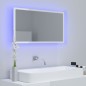 vidaXL Espejo de baño acrílico blanco brillo 80x8,5x37 cm vidaXL Espejo de baño acrílico blanco brillo 80x8,5x37 cm