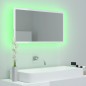 vidaXL Espejo de baño acrílico blanco brillo 80x8,5x37 cm vidaXL Espejo de baño acrílico blanco brillo 80x8,5x37 cm