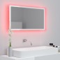 vidaXL Espejo de baño acrílico blanco brillo 80x8,5x37 cm vidaXL Espejo de baño acrílico blanco brillo 80x8,5x37 cm