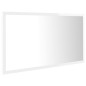 vidaXL Espejo de baño acrílico blanco brillo 80x8,5x37 cm vidaXL Espejo de baño acrílico blanco brillo 80x8,5x37 cm
