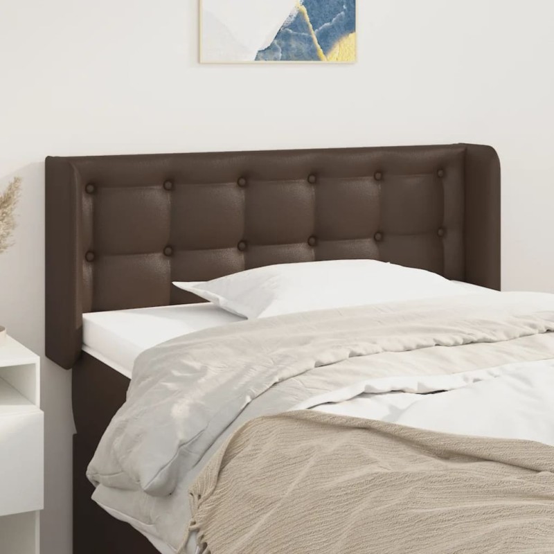 vidaXL Cabecero de cuero sintético marrón 93x16x78/88 cm vidaXL Cabecero de cuero sintético marrón 93x16x78/88 cm