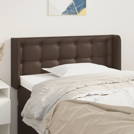 vidaXL Cabecero de cuero sintético marrón 93x16x78/88 cm
