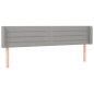 vidaXL Cabecero de tela gris claro 203x16x78/88 cm
