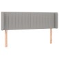 vidaXL Cabecero de tela gris claro 147x16x78/88 cm