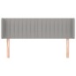 vidaXL Cabecero de tela gris claro 147x16x78/88 cm