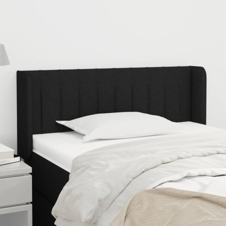 vidaXL Cabecero de tela negro 103x16x78/88 cm