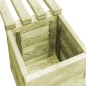 vidaXL Banco de jardín con jardineras de madera de pino impregnada vidaXL Banco de jardín con jardineras de madera de pino impregnada