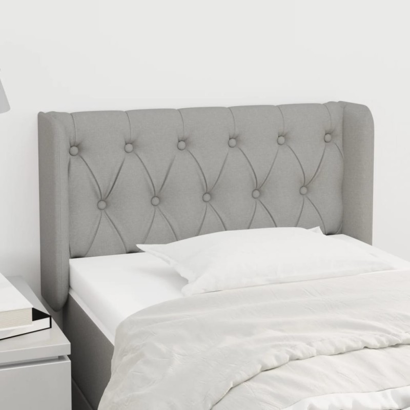 vidaXL Cabecero de tela gris claro 83x16x78/88 cm vidaXL Cabecero de tela gris claro 83x16x78/88 cm