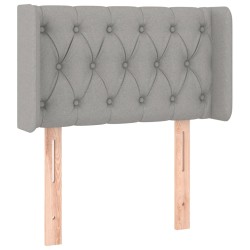 vidaXL Cabecero de tela gris claro 83x16x78/88 cm