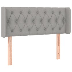 vidaXL Cabecero de tela gris claro 93x16x78/88 cm