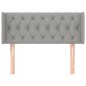 vidaXL Cabecero de tela gris claro 93x16x78/88 cm