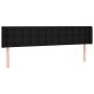 vidaXL Cabecero de tela negro 203x16x78/88 cm vidaXL Cabecero de tela negro 203x16x78/88 cm