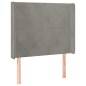 vidaXL Cabecero con orejas de terciopelo gris claro 103x16x118/128 cm vidaXL Cabecero con orejas de terciopelo gris claro 103x16x118/128 cm