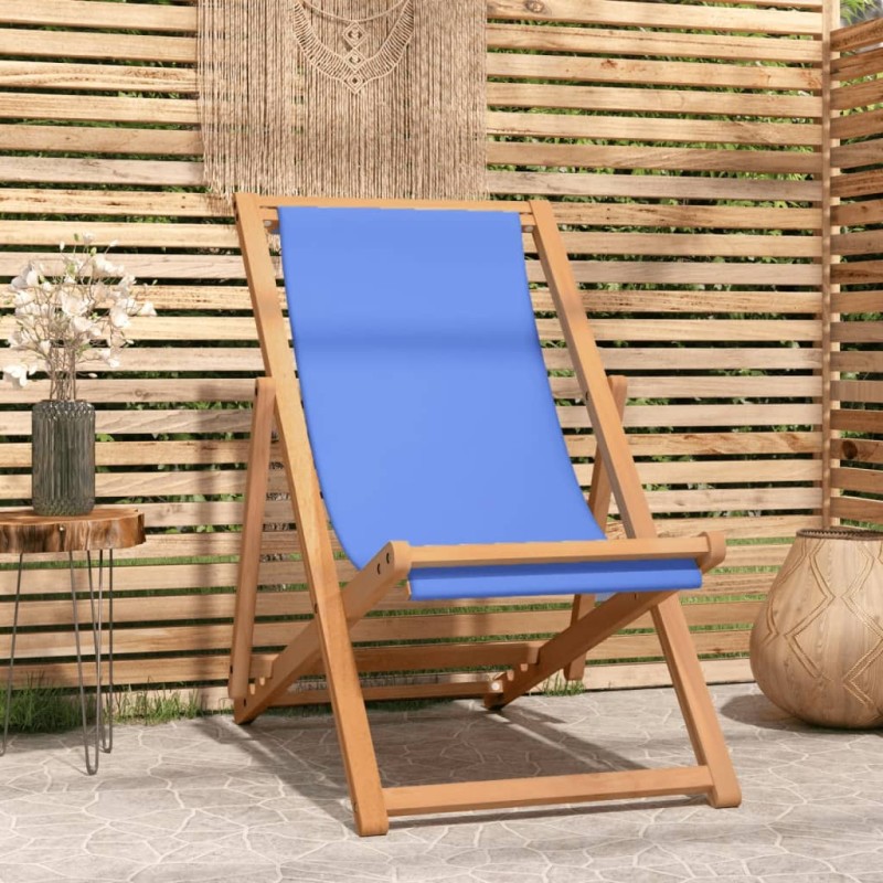 vidaXL Tumbona de teca 56x105x96 cm color azul vidaXL Tumbona de teca 56x105x96 cm color azul