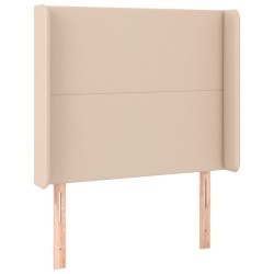 vidaXL Cabecero con orejas cuero sintético capuchino 83x16x118/128 cm