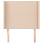 vidaXL Cabecero con orejas cuero sintético capuchino 83x16x118/128 cm vidaXL Cabecero con orejas cuero sintético capuchino 83x16x118/128 cm