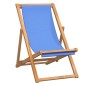 vidaXL Tumbona de teca 56x105x96 cm color azul vidaXL Tumbona de teca 56x105x96 cm color azul