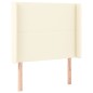 vidaXL Cabecero con orejas cuero sintético color crema 93x16x118/128cm vidaXL Cabecero con orejas cuero sintético color crema 93x16x118/128cm