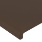 vidaXL Cabecero con orejas de cuero sintético marrón 83x16x118/128 cm