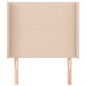 vidaXL Cabecero con orejas cuero sintético capuchino 103x16x118/128 cm