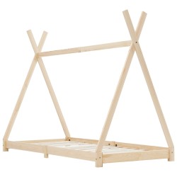 vidaXL Estructura de cama infantil de madera maciza de pino 90x200 cm