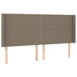 vidaXL Cabecero con orejas de tela gris taupe 163x16x118/128 cm