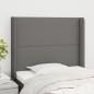vidaXL Cabecero con orejas de tela gris oscuro 103x16x118/128 cm