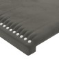 vidaXL Cabecero con orejas de terciopelo gris oscuro 83x16x118/128 cm vidaXL Cabecero con orejas de terciopelo gris oscuro 83x16x118/128 cm