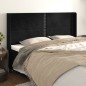 vidaXL Cabecero con orejas de terciopelo negro 203x16x118/128 cm vidaXL Cabecero con orejas de terciopelo negro 203x16x118/128 cm