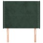vidaXL Cabecero con orejas de terciopelo verde oscuro 83x16x118/128 cm vidaXL Cabecero con orejas de terciopelo verde oscuro 83x16x118/128 cm