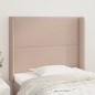 vidaXL Cabecero con orejas cuero sintético capuchino 103x16x118/128 cm
