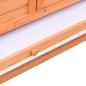 vidaXL Conejera madera maciza pino y abeto 310x70x87 cm vidaXL Conejera madera maciza pino y abeto 310x70x87 cm