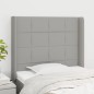 vidaXL Cabecero con orejas de tela gris claro 93x16x118/128 cm vidaXL Cabecero con orejas de tela gris claro 93x16x118/128 cm