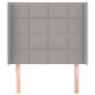vidaXL Cabecero con orejas de tela gris claro 93x16x118/128 cm vidaXL Cabecero con orejas de tela gris claro 93x16x118/128 cm