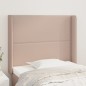 vidaXL Cabecero con orejas cuero sintético capuchino 83x16x118/128 cm vidaXL Cabecero con orejas cuero sintético capuchino 83x16x118/128 cm