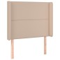 vidaXL Cabecero con orejas cuero sintético capuchino 83x16x118/128 cm vidaXL Cabecero con orejas cuero sintético capuchino 83x16x118/128 cm